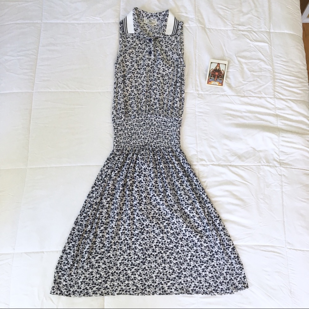 80s Vintage 40s Style Low Waist Collared Prep